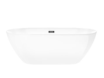 Wanna akrylowa, wolnostojąca Olvena Corsan 150 cm korek klik-klak grafit