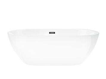 Wanna akrylowa, wolnostojąca Reno Corsan 160 cm korek klik-klak grafit