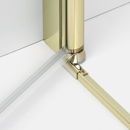 Złota kabina prysznicowa prostokątna 80x90 K-4369 New Soleo Light Gold New Trendy