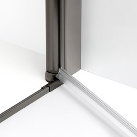 Stalowa szczotkowana kabina prostokątna składana 80x70 K-2245 New Soleo Gunmetal Brushed New Trendy