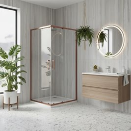 Kabina prysznicowa 90x90 Rea City miedź