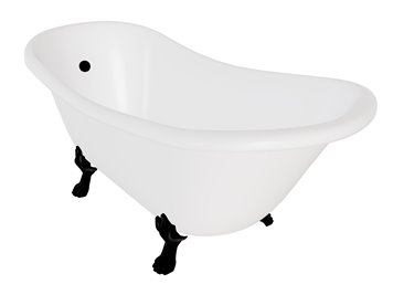 Wanna wolnostojąca 170 nogi czarne Otylia Besco WKO-170W+CZ