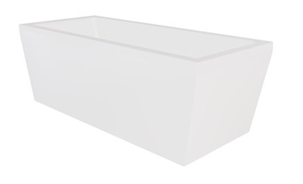 Wanna wolnostojąca prostokątna syfon biały Vera 180 Besco
