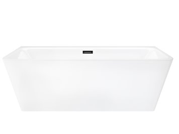 Wanna akrylowa, przyścienna wolnostojąca Iseo Corsan 160 cm korek klik-klak grafit