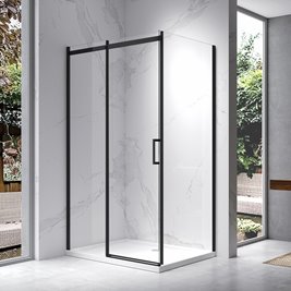 Czarna kabina prysznicowa prostokątna 120x80 szkło 8 mm ZES-KZ22C-BL-120X80