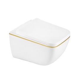 Zestaw podtynkowy stelaż GEBERIT DUOFIX + miska YUZU-WH-GL-TR-03 + przycisk DELTA 50 czarny połysk