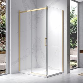 Złota kabina prysznicowa prostokątna 120x80 szkło 8 mm ZES-KZ22C-GL-120X80