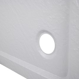 Biały brodzik prysznicowy pięciokątny struktura kamienia 90x90 RAVE-WH-90 wysokość 5 cm