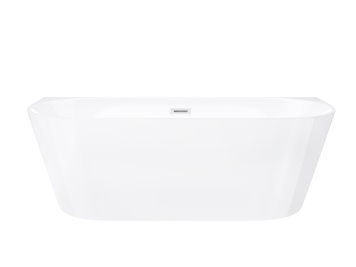 Wanna akrylowa, przyścienna wolnostojąca Mono Corsan 160 cm korek klik-klak biały