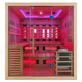 Sauna Combo na podczerwień + fińska 5-osobowa 180x160 cm Helsi1 6KW