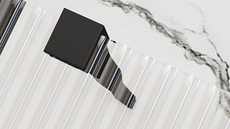 Czarna ścianka prysznicowa walk-in 120 cm Aero Intimo Black Mat Rea