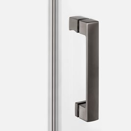 Kabina prysznicowa uchylna prawa kolor stal szczotkowana 80x100 cm K-4729 New Trendy Nesta Gunmetal Brushed