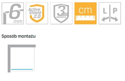 Ścianka prysznicowa 120 cm K-0743-WP New Soleo New Trendy