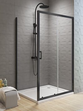 Kabina prostokątna 120x80 cm profile czarny mat K-5152 New Varia New Trendy