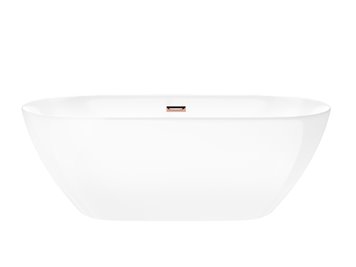 Wanna akrylowa, wolnostojąca Olvena Corsan 160 cm korek klik-klak miedziany