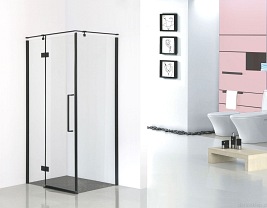 Czarna kabina prysznicowa prostokątna 80x90 cm BKP248T09/08KL Fresh Line Lewa