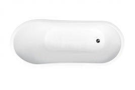 Wanna wolnostojąca 150 cm syfon klik-klak biały Gloria Besco WMD-150-GLW