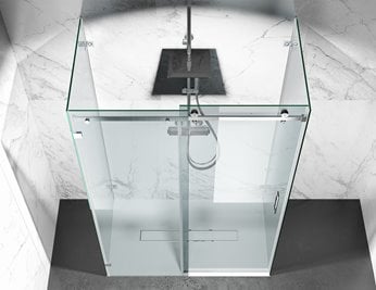 Kabina prysznicowa trójścienna 120x80x80 cm szkło 8mm grafitowe profile czarne matowe Swiss Liniger