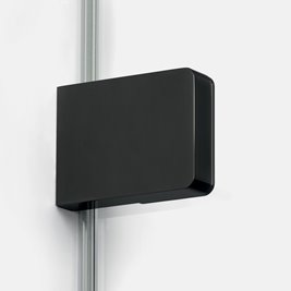 Czarna przyścienna kabina prysznicowa prawa 90x90 EXK-6257 Eventa Black Chrome New Trendy