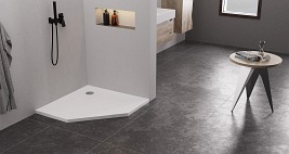 Brodzik pięciokątny 80x80 konglomerat New Trendy Nex B-0513