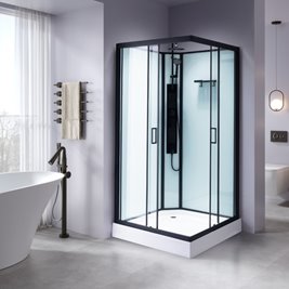 Kabina prysznicowa zabudowana na niskim brodziku kwadratowa 90x90 LISA-90