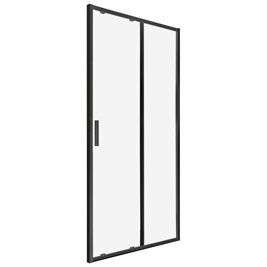 Czarne drzwi prysznicowe rozsuwane 110 cm Solid DS Kerra