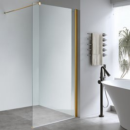 Złota ścianka prysznicowa 90 cm SH07CG szkło 8mm