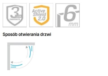 Kabina prysznicowa półokrągła 90x90 biała K-3561 Prime New Trendy White
