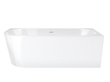 Wanna narożna przyścienna 150 cm Intero Corsan Prawa korek klik-klak biały