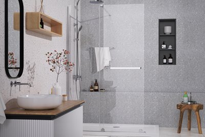 Ścianka prysznicowa rozsuwana 140 cm Creative BK258T14 powłoka Clean Glass