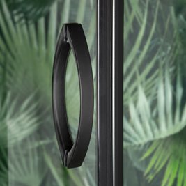 Czarna kabina prysznicowa jednoskrzydłowa Splash 90 Black