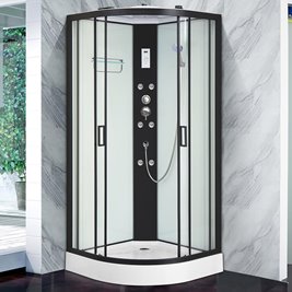 Kabina prysznicowa z hydromasażem zabudowana 80x80 Jasny środek MO-0545-8