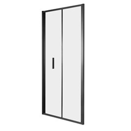 Czarne drzwi prysznicowe składane 90 cm Solid DH Kerra zdjęcie 2