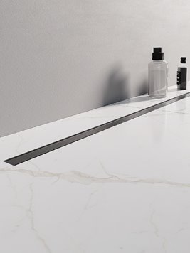 Visio Slim Gunmetal New Trendy odpływ liniowy 90 cm OL-0094 ruszt stal szocztkowana