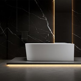 Wanna przyścienna złoty przelew oraz korek narożna prawa 170 cm Mera Hydrosan