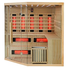 Sauna Combo na podczerwień + fińska 6 osobowa 200x200 cm Moss2 8KW
