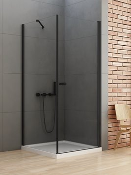 Kabina prysznicowa kwadratowa 90x90 D-0231A/D-0115B-WP New Soleo Black New Trendy