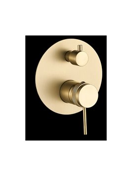 Zestaw prysznicowy podtynkowy box Lungo Grip Rea złoto szczotkowane