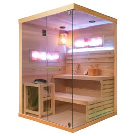 Sauna fińska 4 osobowa wysokotemperaturowa 4,5KW Harvia 140x150 cm Lark3-WD