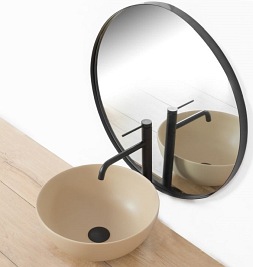 Bateria umywalkowa czarna, wysoka Lugano Slim Rea