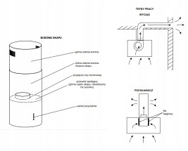 Okap wyspowy 35 cm czarny Shadow Focus