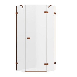 Miedziana kabina pięciokątna 90x90 prawa EXK-3821 Avexa New Trendy Copper Brushed