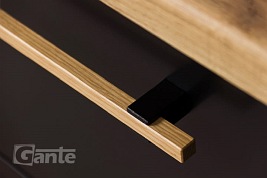 Stojąca szafka łazienkowa 100 cm czarny mat z czarną umywalką Cortez Gante