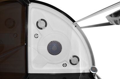 Sauno kabina prysznicowa czarna 180x110 cm MO-1751B LEWA TRIO