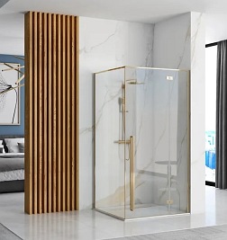 Złota kabina prysznicowa prostokątna 120x90 Rea Fargo
