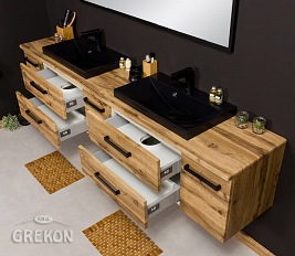 Szafka z umywalką 210 cm 39/C2 seria Fokus Loft Gante