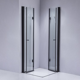 Czarna kabina prysznicowa składana kwadratowa 100x100 BS05C