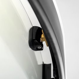 Kabina prysznicowa półokrągła zabudowana jasny środek 100x100 Clara