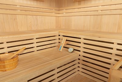 Sauna sucha fińska piec 8 KW Harvia BC80 + kamień solny 200X200X200CM MO-EA5CS Mazur