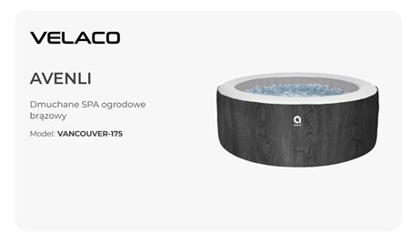 Dmuchane jacuzzi ogrodowe basen Spa 175x70 cm Vancouver Avenli